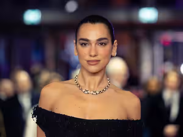 Singer Dua Lipa as a guest at the premiere of Rosebush Pruning at the 2026 Berlin International Film Festival