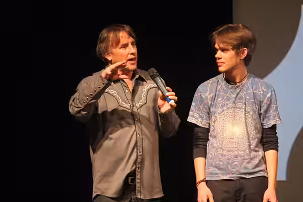 Richard Linklater e Ellar Coltrane nel 2013