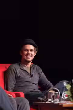 Director Richard Linklater and actor Ellar Coltrane shared their experiences in the making of Boyhood at the LBJ Presidential Library on April 27, 2015.