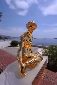 Golden Nymph. 2013 trophy won by Tina Fey as Outstanding Actress in a Comedy Series for 30 Rock.