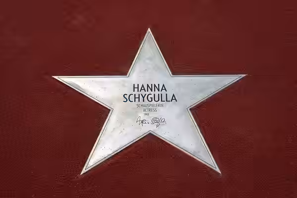 Star of Hanna Schygulla at the "Boulevard der Sterne" in Berlin