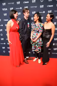 Andrea Werhun, Dan Beirne, Sook-Yin Lee, and Emily Lê at the 2024 Toronto International Film Festival (TIFF) for the movie Paying for It