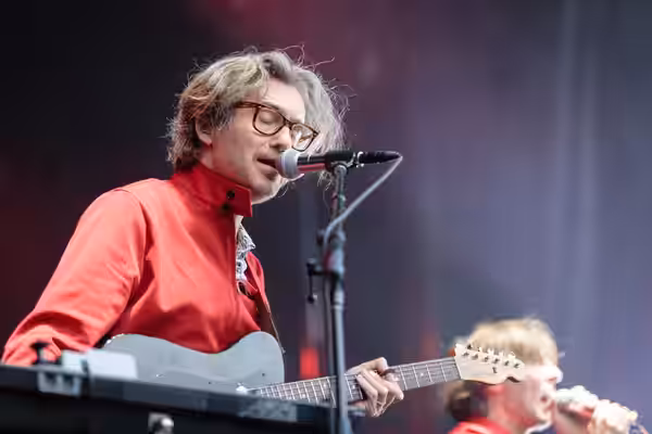 Laurent Brancowitz in a concert with Phoenix at the main stage in the Vigeland Park. The concert was part of Piknik i Parken and took place on 16. June 2018 in 