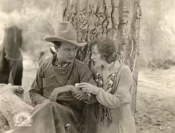 Still from the American western film Lightning (1927). Subjects (LCTGM): motion pictures, actresses