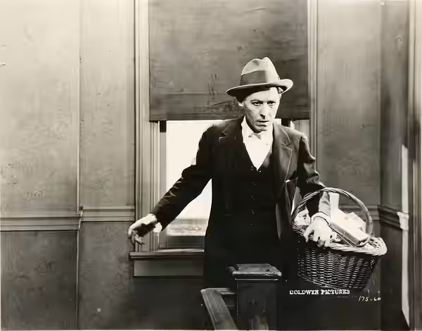 Henry B. Walthall, silent film actor, from the American comedy film Gimme (1923). Subjects: actors, motion pictures