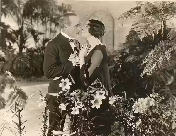 Still from the film Cytherea (1924) with Lewis Stone and Alma Rubens. Subjects: motion pictures, actors, actresses