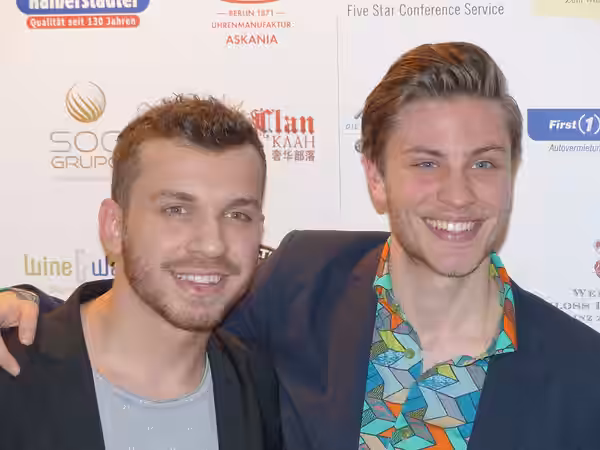 Edin Hasanovic und Jannik Schümann beim Askania Award 2016.
