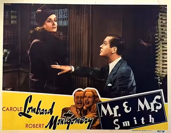 Lobby card for the American comedy film Mr. &amp; Mrs. Smith (1941)