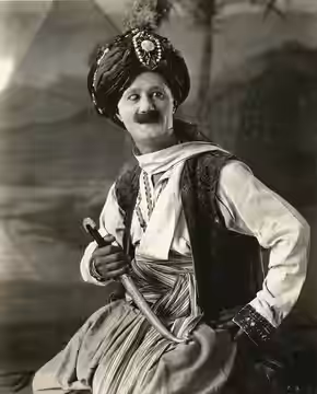 Ben Turpin, silent film comedian Subjects: actors (1923)