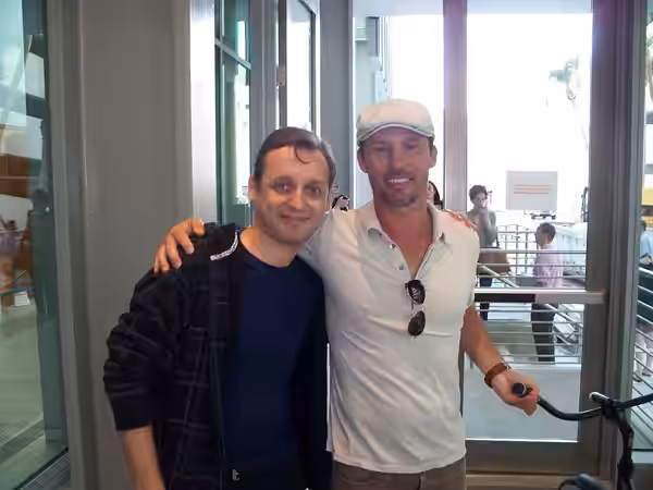 Actor Jeffrey Donovan and journalist Horacio Cambeiro in Miami Beach, Florida, United States of America. (2013)