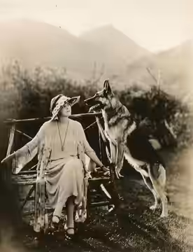 Jane Murfin, film writer and director, for the American film Brawn of the North (1922). Although the image caption uses "actress", she did not actually appear i
