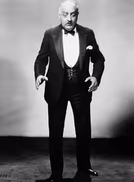 Paul Porcasi in the American film Broadway - publicity still (original image damaged, modified & cropped : see source) (1929)