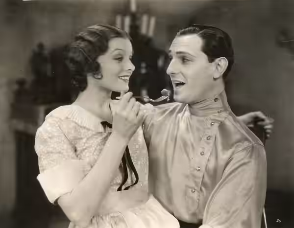 Still from the American drama film Cock o' the Walk (1930). Subjects (LCTGM): motion pictures, actors, actresses