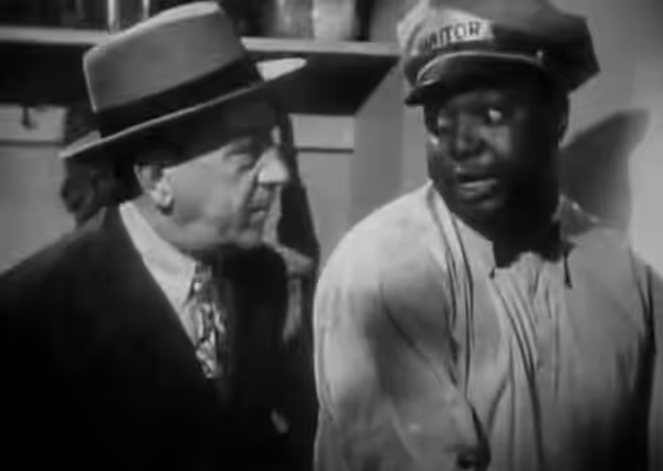 Hugh Herbert (left) & Dudley Dickerson in Get Along, Little Zombie - cropped screenshot (1946)