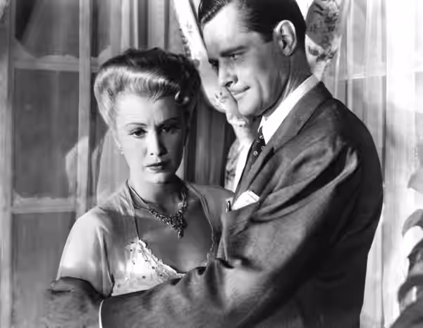 Claudia Drake & Donald Woods in Enemy of Women - publicity still (1944)