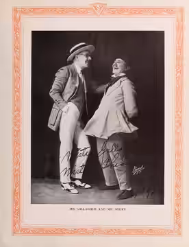 Mr. Gallagher and Mr. Shean, vaudeville comedy duo. Photo by Strand, NY