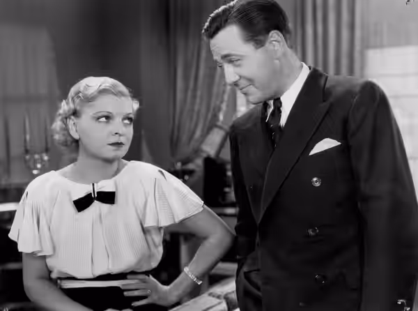 Mayo Methot and Sidney Blackmer in a still for Goodbye Love (1933)