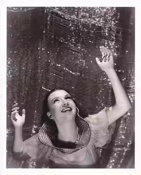 Margo by Clarence Sinclair Bull, 1935. Vintage 8x10 photograph promoting the movie Robin Hood of El Dorado. Original C. BULL photographer stamp and studio descr