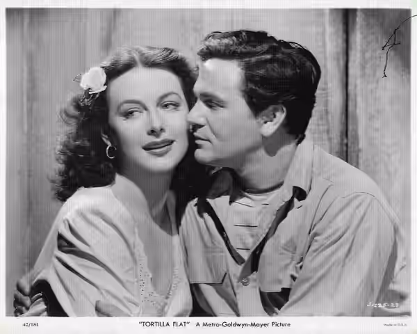 Hedy Lamarr and John Garfield in Tortilla Flat, 1942