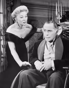 photo of Greer Garson and Franchot Tone in the Hallmark Hall of Fame presentation of The Little Foxes.