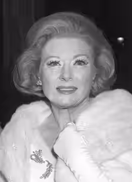 Greer Garson at premiere of "The Greatest Story Ever Told" motion picture in Los Angeles, Calif. (1965)