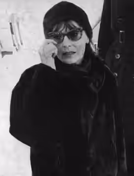 Photograph of the Swedish-American actor Greta Garbo visiting Stockholm, Sweden.