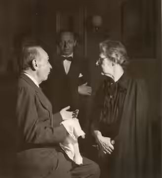 Aaron Copland, Serge Koussevitzky, and Nadia Boulanger, ca. 1939
