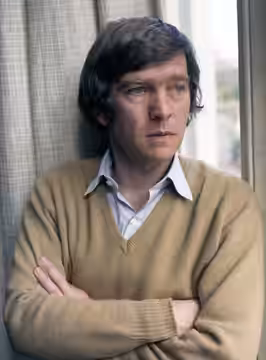 Sir Thomas Courtenay taken at his home in London (1973)