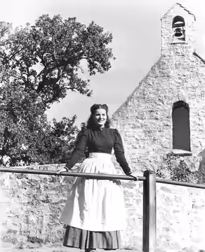 Photo from the 1941 film How Green Was My Valley with Maureen O’Hara.