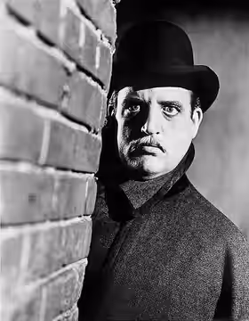 Laird Cregar in the American horror film The Lodger (1944).