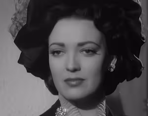Dal film Gli ultimi cinque minuti (1955): primo piano di Renata
