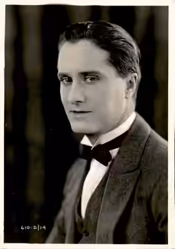 Actor James Rennie in a promotional photo for "His Children's Children" (1923)