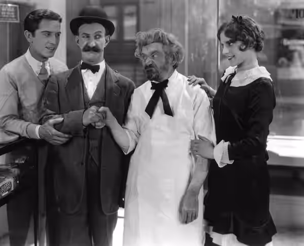 A still from the film " Fighting Fathers". (1927)