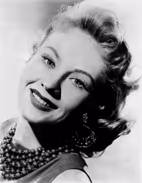 A promotional shot of Virginia Mayo. Reverse side blank (1940)