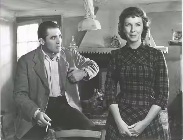 Steve Cochran and Betsy Blair in a scene from Il grido, a 1957 film directed by Michelangelo Antonioni.