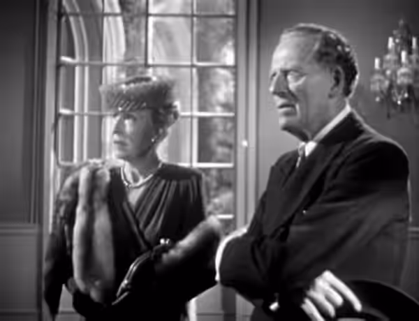 Josephine Whittell &amp; James Kirkwood Sr. in That Brennan Girl - cropped screenshot (1946)