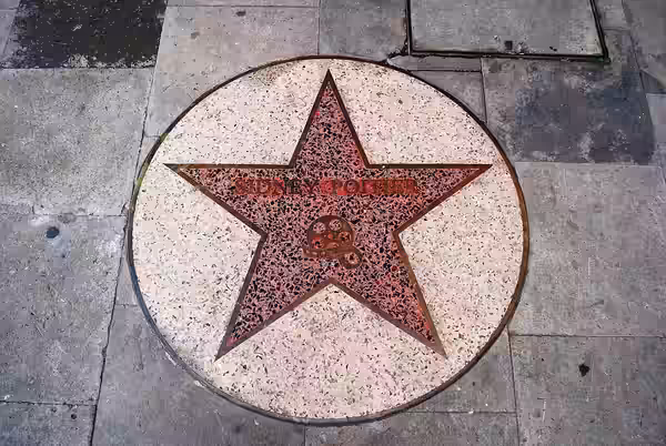 Sidney Poitier's star on the Paseo de las Estrellas on Paseo Constitución in Victoria de Durango, Mexico (2018)