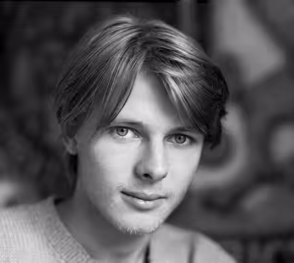 John Moulder Brown taken at the photographer's home, London (1974)