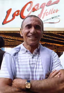 Title: [Arthur Laurents, director La Cage aux Folles] Creator(s): Gotfryd, Bernard, photographer Date Created/Published: [1983] Medium: 1 photograph : color tra