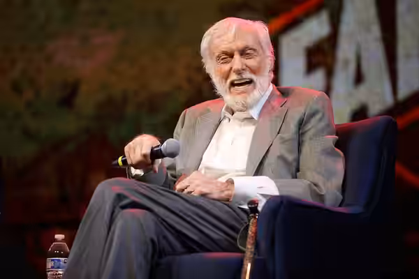 Dick Van Dyke speaking with attendees at the 2024 Phoenix Fan Fusion at the Phoenix Convention Center in Phoenix, Arizona. Please attribute to Gage Skidmore if 