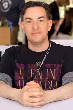 Author Eric Heisserer at the 2025 Texas Book Festival in Austin, Texas, United States. His debut novel, Simultaneous, was released on October 28, 2025.