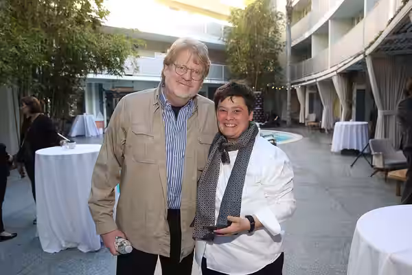 Donald Petrie and Kathryn Emslie, Chief Programs Officer, CFC. Photo: Jesse Grant. (2016)