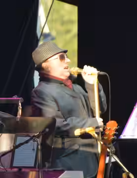 Van Morrison at outdoors concert in Stockholm, Sweden, August 2 (2015)