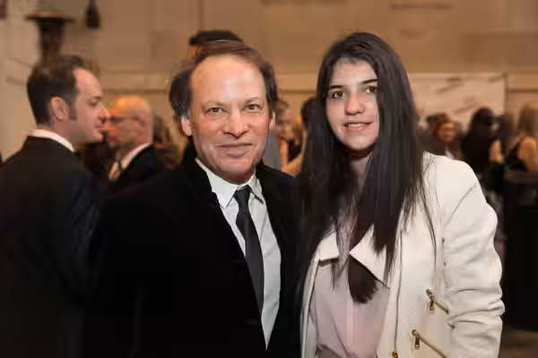 Adam Gopnik and daughter Olivia Gopnik (2014)