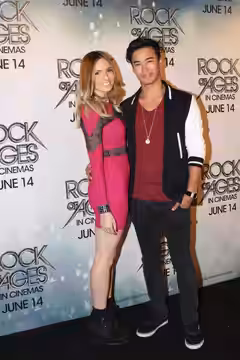 Jacinta Gulisano with Jordan Rodrigues at the Rock Of Ages Premiere at Bondi Junction, Sydney, Australia (2012)