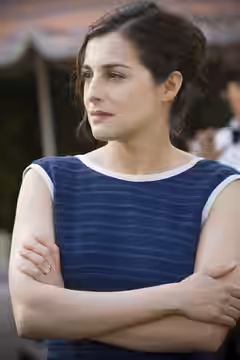 Amira Casar sur le tournage de Gamines, un film d'Eleonore Faucher. (2008)