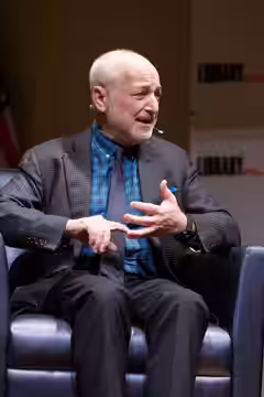 "Find Me" author André Aciman speaks about his work during the "National Book Festival Presents" series, November 13, 2019. Photo by Shawn Miller/Library of Con