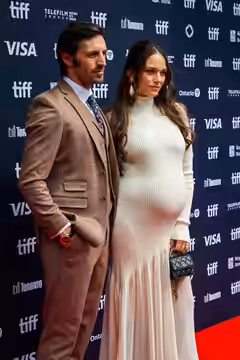 Eoin Macken and Emanuela Postacchini, actor, at the 2024 Toronto International Film Festival (TIFF) for the movie Riff Raff. (2021)