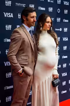 Eoin Macken and Emanuela Postacchini, actor, at the 2024 Toronto International Film Festival (TIFF) for the movie Riff Raff. (2021)