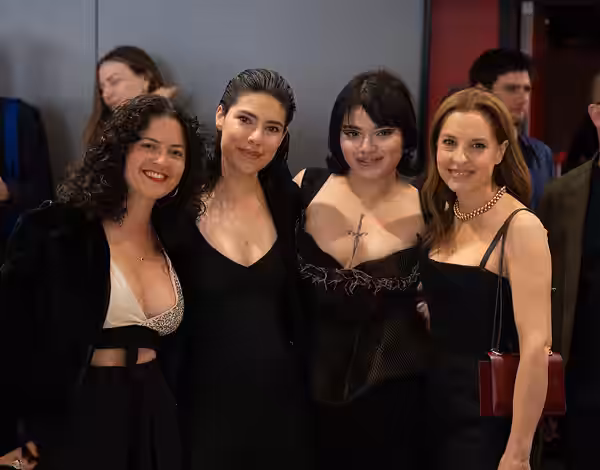 Daniela Marín Navarro, Mariangel Villegas, Marina de Tavira at 2026 Cannes Film Festival, at the world premiere of Forever Your Maternal Animal